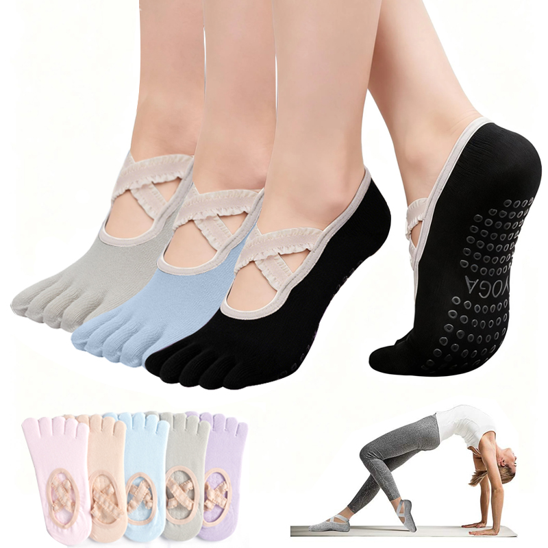 Medical Tape - Damskie antypoślizgowe skarpety do pilatesu, damskie